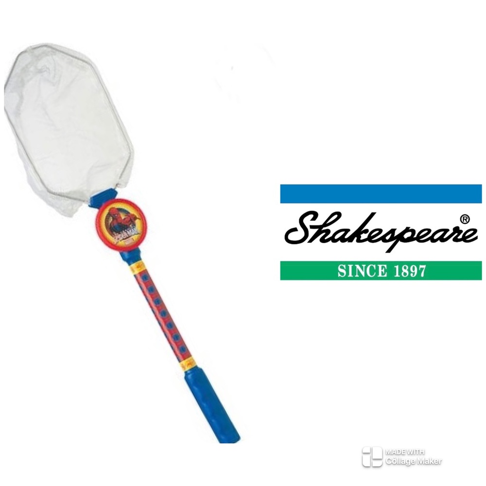 🔆 Shakespeare Spiderman Fun Fishing Net NWT